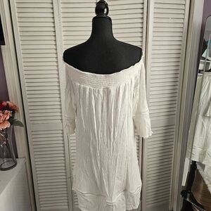 Off The Shoulder Cream Dress